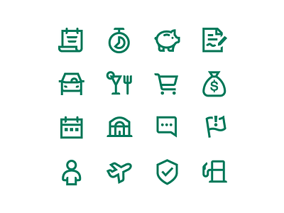 Credit Karma | App Icons app bank car categories dining icon set iconography icons line savings ui