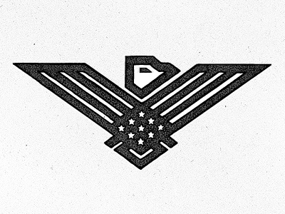 USA National Logo america bird eagle flag hand drawn icon illustration line logo simple stars stripes texture usa