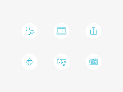 Collective Health — Icon Design blue bubble button color design graphic design healthcare icon iconography illustration visual design website