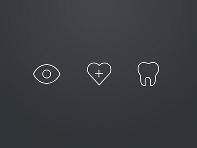 Medical, Dental, & Vision Icons clean dental eye healthcare icons medical tooth vision website