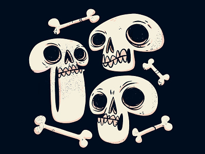 Again, More Skulls 80s animation apparel blake stevenson bones cartoon character design clean exaggerated hand drawn handmade hipster illustration jaw jetpacks and rollerskates logo skull skull and crossbones stretched teeth