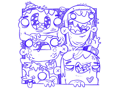 Monster Kids - Sketch WIP