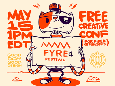 May 15 (Today) - FYREd FESTIVAL 80s blake stevenson cartoon cat character design conference cute gig poster hat hipster hook illustration jetpacks and rollerskates may patch pirate retro rocks shoes skull