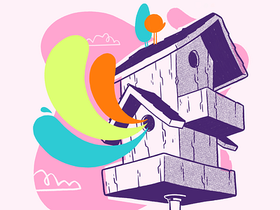 Birdhouse colour test.