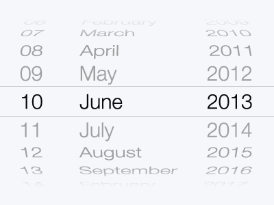 iOS 7 Date Picker Vector Resource (Download)