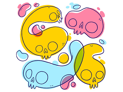 Trippy Skulls by Jetpacks and Rollerskates on Dribbble