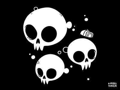 3 Floaty Skulls illustration jetpacks and rollerskates