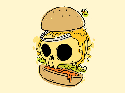 Cheesy Skull Burger