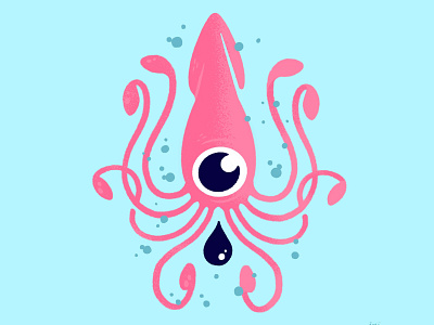 Squid Buddy 80s blake stevenson cartoon character design cute eye hipster illustration ink jetpacks and rollerskates kids book poster product design retro skull squid tentacles toy art ui ux