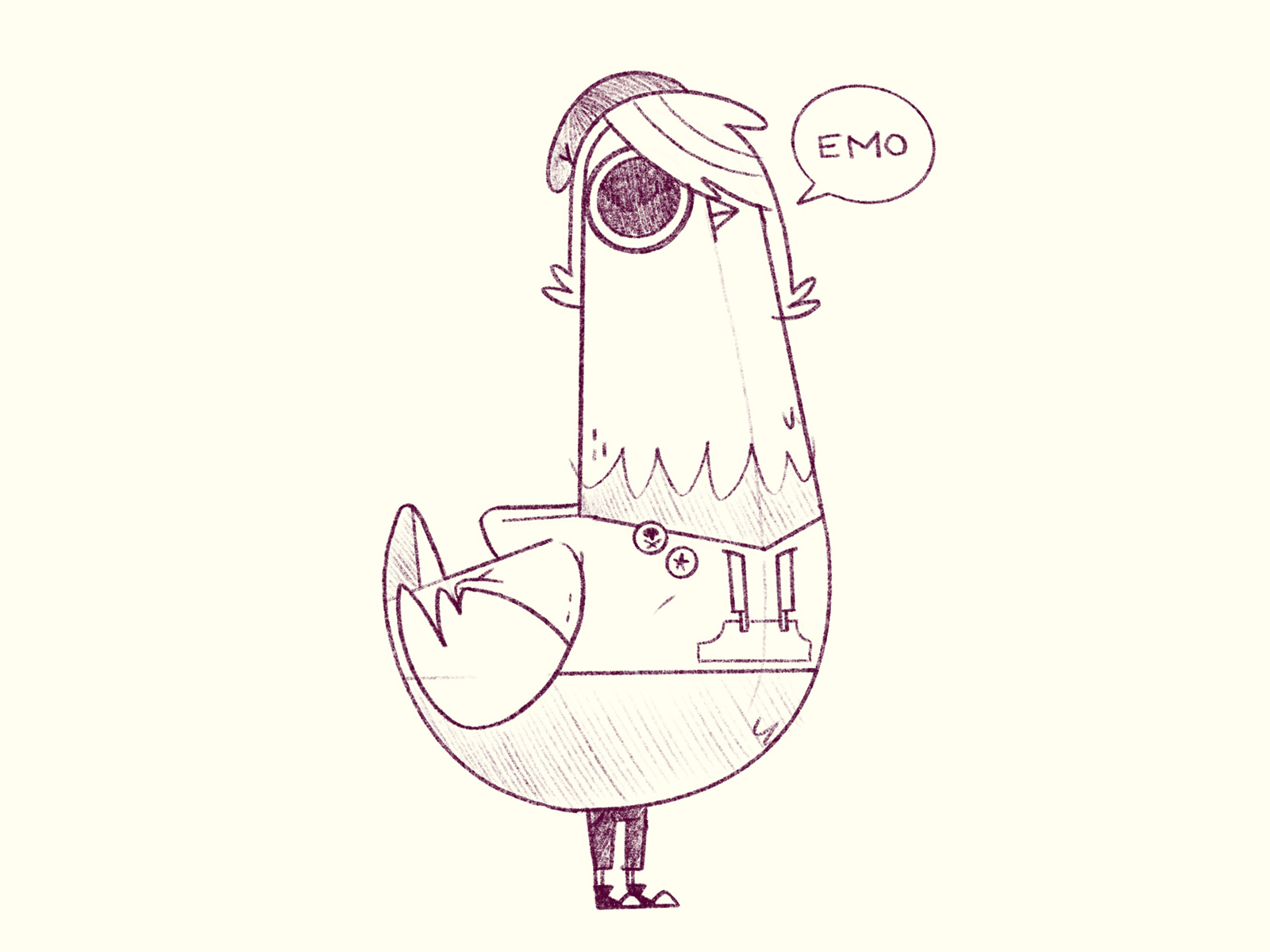 Emo Pigeon by Jetpacks and Rollerskates on Dribbble