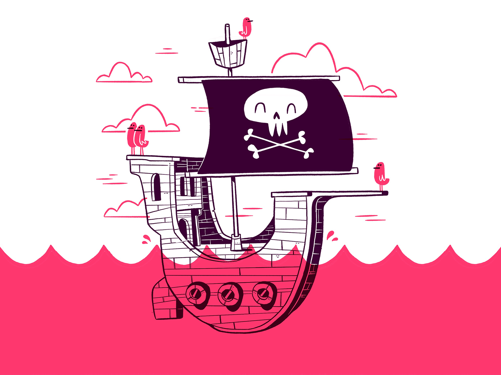 Pirate Ship By Jetpacks And Rollerskates On Dribbble