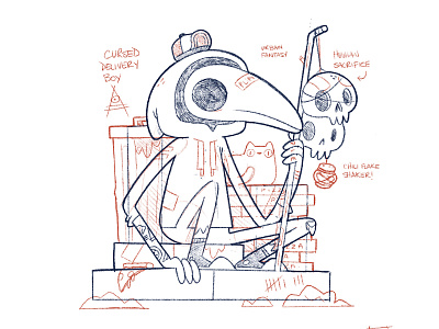 Plague Pizza Delivery Boy (Sketch)