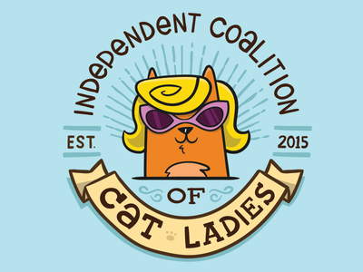 Independent Coalition of Cat Ladies 2015 animal cat cat lady character design cute illustration jetpacks and rollerskates kids kids illustration owl retro toronto