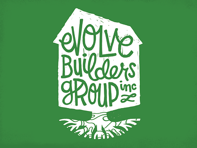 Evolve Builder T-Shirt Design forest house illustration jetpacks and rollerskates one color retro root silkscreen toronto tshirt typography