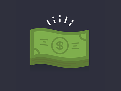 Money icon cash currently emoji flat icon illustration money