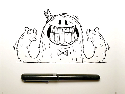 cute doodle monsters sketch