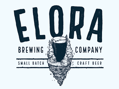 Elora Tooth of Time Tshirt brewery cliff craft beer elora forest illustration jetpacks and rollerskates nature tree