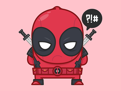 DEADPOOL sticker comic book deadpool illustration jetpacks and rollerskates marvel merc sticker superhero