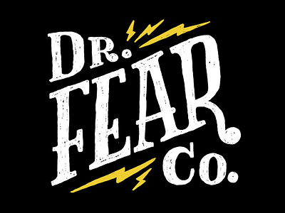 Dr. Fear Co. Hand Lettering classic hand lettering illustration jetpacks and rollerskates lettering lightning bolts retro tattoo typography