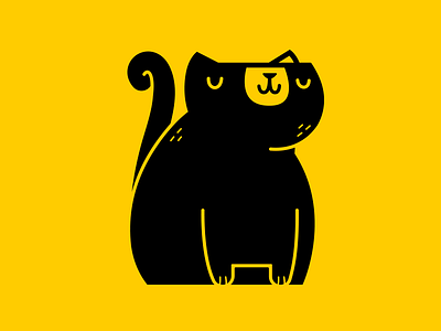 Simple Cat Icon cat childrens illustration icon illustration jetpacks and rollerskates kitten kitty logo design simple sketch