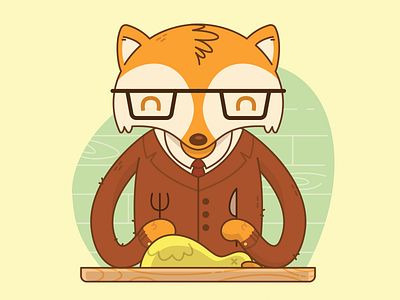 Fantastic Mr. Fox adorable blake stevenson cute fantastic mr fox fox illustration jetpacks and rollerskates jetpacksandrollerskates vector