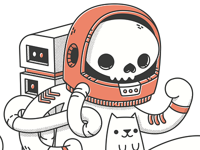 Space Skeleton and his cat