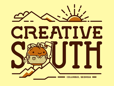Creative South Explore Graphic adorable blake stevenson creative south cute explore illustration jetpacks and rollerskates jetpacksandrollerskates peach vector