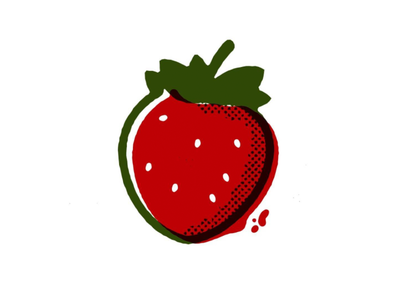Strawberry Icon berry blake stevenson fruit icon illustration jetpacks and rollerskates jetpacksandrollerskates logo design strawberry