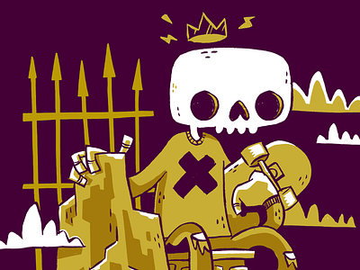 Skateboarding Skull Boi