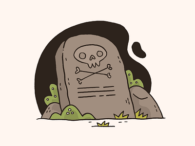 Gravestone blake stevenson cemetery cute death grave halloween horror illustration jetpacks and rollerskates