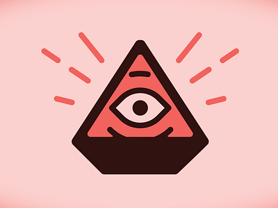 All seeing eye blake stevenson eye hipster icon illuminati illustration jetpacks and rollerskates occult pyramid