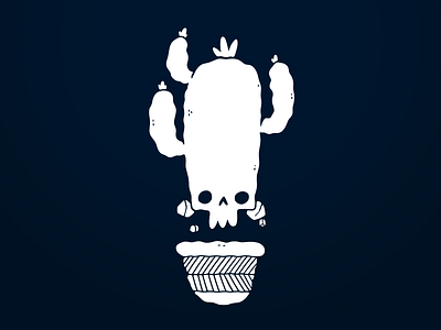 Cactus Skull Reversed blake stevenson cactus cartoon character design funny hipster illustration jetpacks and rollerskates jetpacksandrollerskates plant skull