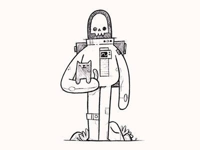 Another Space Skull with Cat