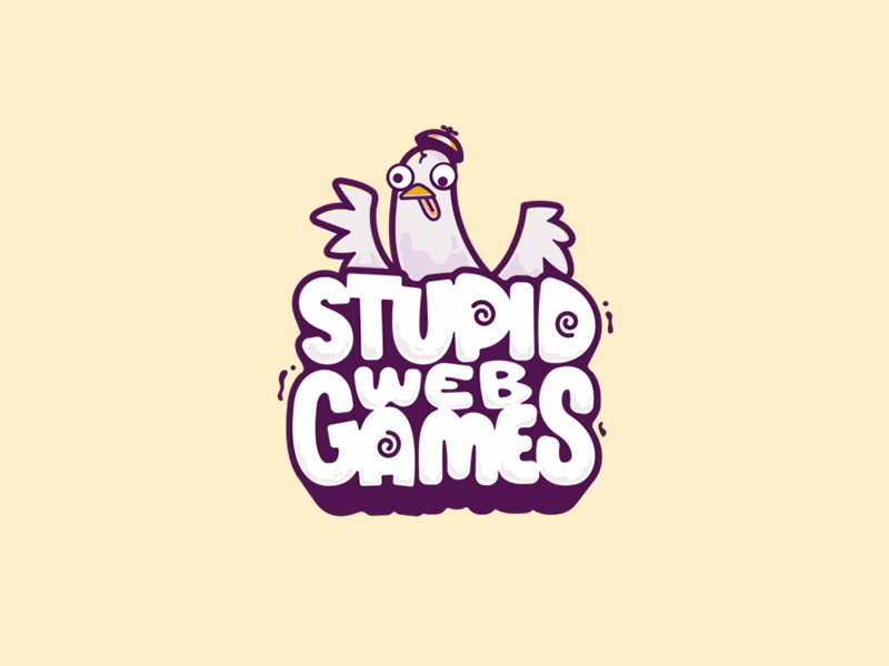 Stupid Web Games (animated) animation apparel blake stevenson character design cute goofy hipster ill illistration jetpacks and rollerskates logo pidgeon stupid video games