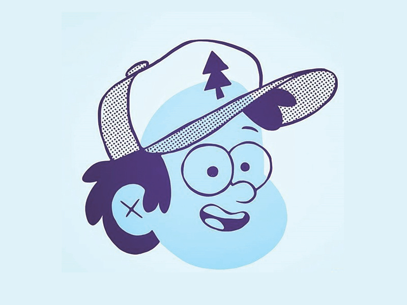 Dipper (Gravity Falls) ipad pro disney world 80s cartoon retro disney art hipster gravity falls disney character design blake stevenson jetpacks and rollerskates illustration