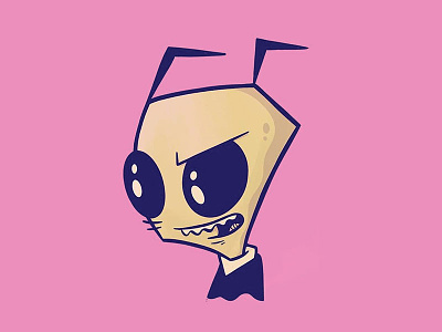 Invader Zim 80s 90s alien blake stevenson cartoon character design cute illustration invader zim jetpacks and rollerskates nickelodeon saturday morning cartoon television weird