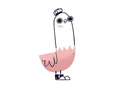 pigeon 80s bird blake stevenson cartoon character design cute hipster illustration jetpacks and rollerskates pigeon retro skateboard streetart