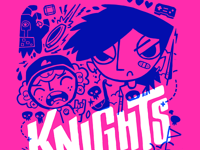 Knights and Bikes Punk Rock Poster