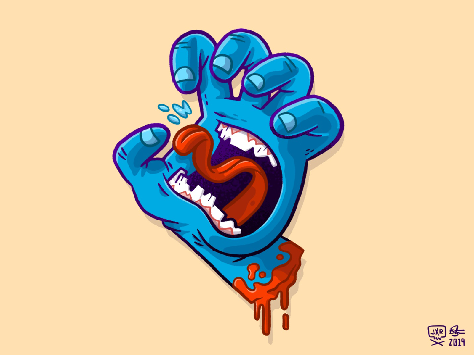 Screaming Hand by Jetpacks and Rollerskates on Dribbble