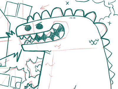 Godzilla Process Sketch