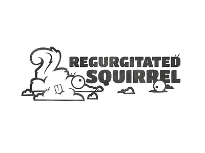 Regurgitated Squirrel cartoon drips fun illustration jetpacks and rollerskates logo squirrel street art toronto