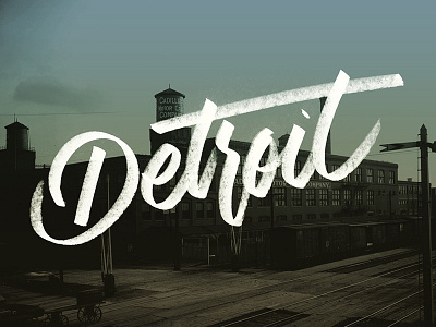 Detroit! lettering