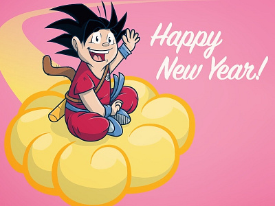 Happy New Year! Son Goku character design dragon ball illustration