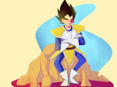 Prince of Saiyans,Vegeta animation character illustration