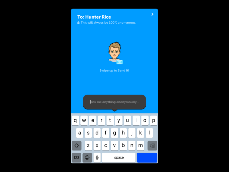 Swipe Up to Send Message animation app bouncy hunter interaction ios principle ui