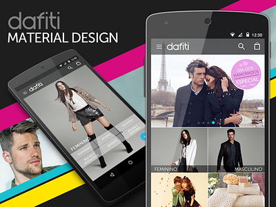 Dafiti app for Material Design android app fashion interface design lollipop material design mobile ui user experience user interface ux