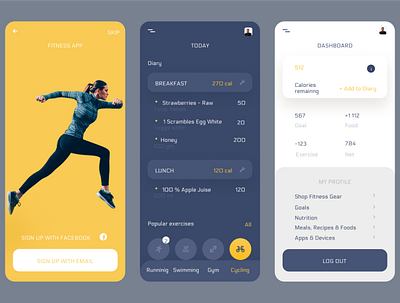 FITNESS MOBILE APP ui