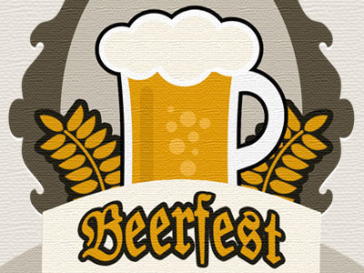 Beerfest Badge badge beer fall illustration