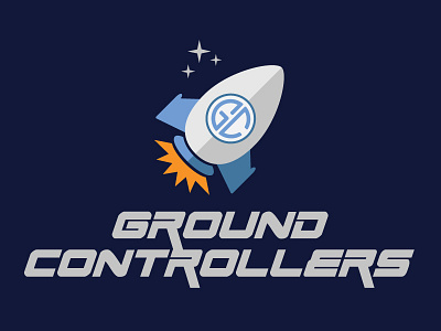 Ground Controllers Logo 3 outer space rocket rockets space