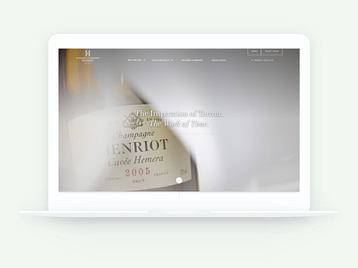 Maisons & Domaines Henriot America Site branding homepage design site ui visual language